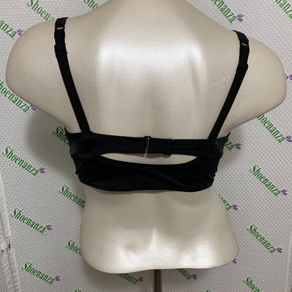 Torrid Swimsuit Swim Top Underwire Bikini Long Line Black Plus 1 14 16 D / DD - Picture 2 of 3